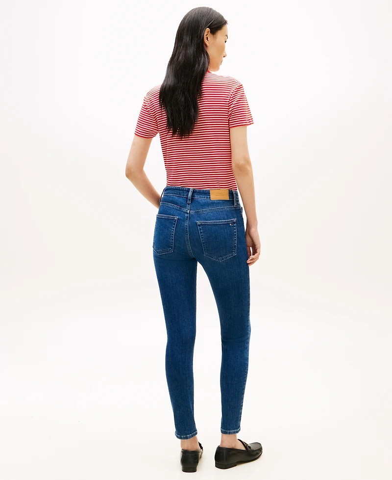 Tommy Hilfiger Women's Denim Dark Blue Skinny Ankle Jeans