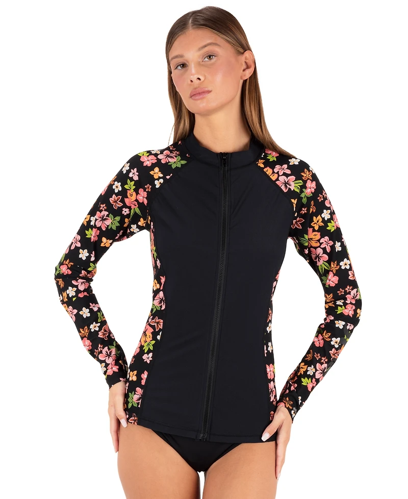 Hurley Women's Hibiscus Dream Long-Sleeve Rashguard