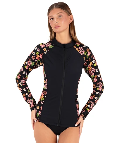 Hurley Women's Hibiscus Dream Long-Sleeve Rashguard