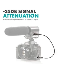 Movo Mv-RC100 3.5mm Male Line-in to Male Microphone Attenuator Cable