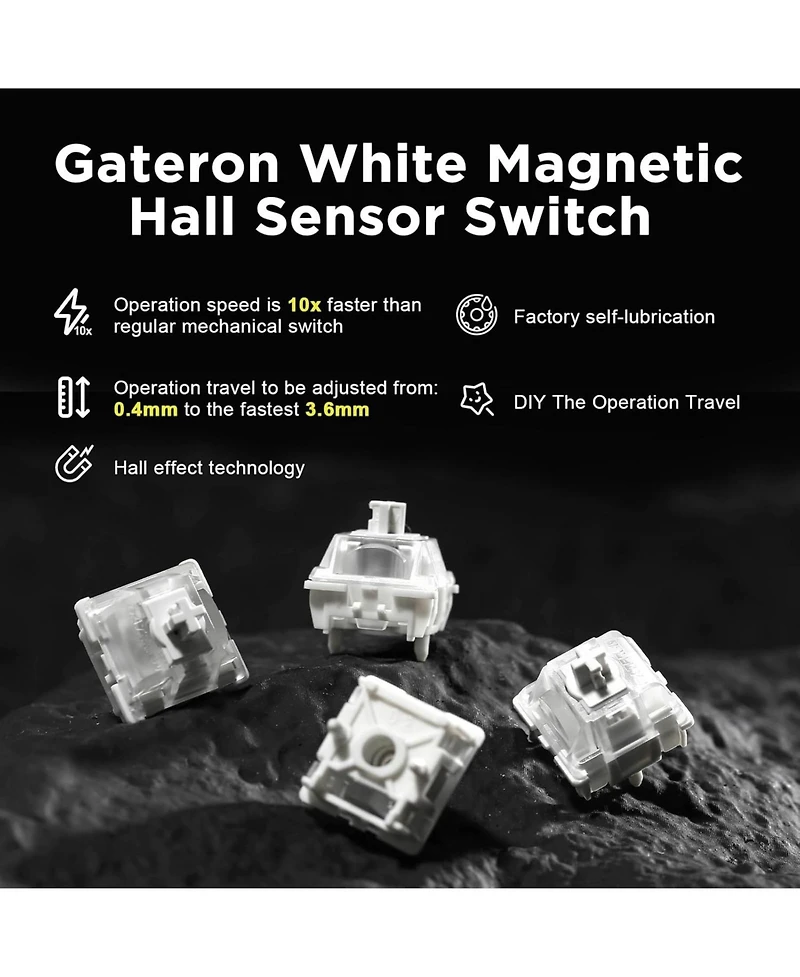 Lofree RT80 Rapid Trigger Hall Effect Magnetic Gaming Keyboard, 8K Polling Rate,75% Layout,Bt/2.4GHz/Wired,Rgb Backlit,Hot Swap,Actuation Wireless