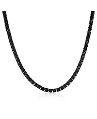 Stainless Steel, Round Cz Tennis Necklace