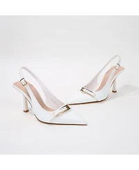 Berness Women's Coraline Slingback Heels with Ornamental Buckle