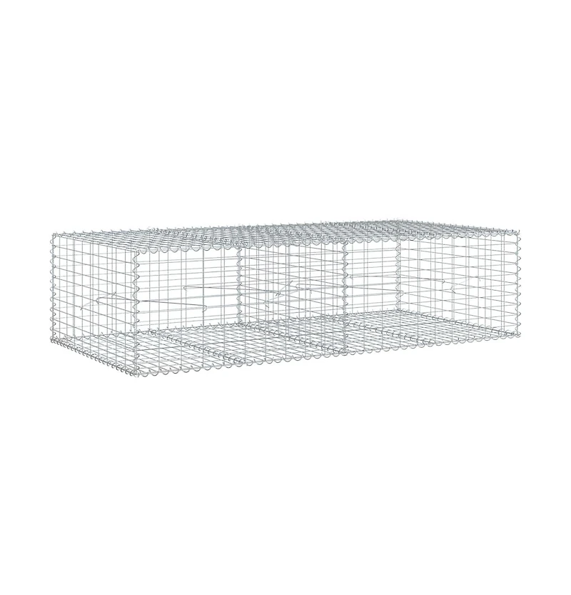 vidaXL Gabion Basket Silver Galvanized Iron Large Heavy Weight Capacity