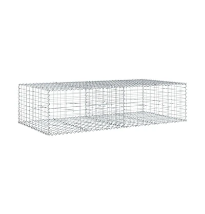 vidaXL Gabion Basket Silver Galvanized Iron Large Heavy Weight Capacity