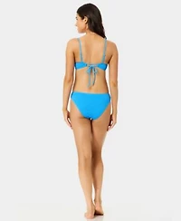 California Waves Womens Solid Popcorn Scrunch Texture Scoop Neck Swim Bralette Macys Exclusive Low Rise Bottoms