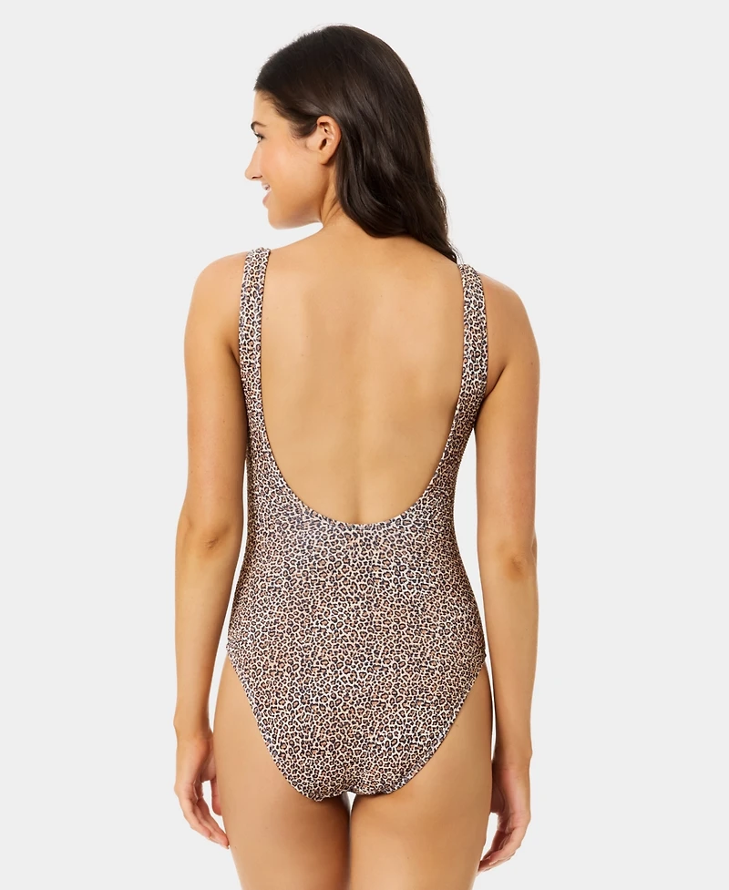 California Waves Women's Wild Cat Print One-Piece Swimsuit