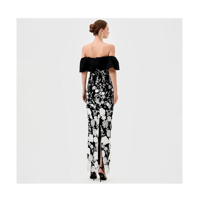 Bariano Women's Halo Off Shoulder Maxi