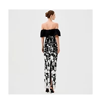 Bariano Women's Halo Off Shoulder Maxi