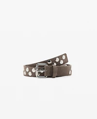 Mango Women's Studded Suede Belt