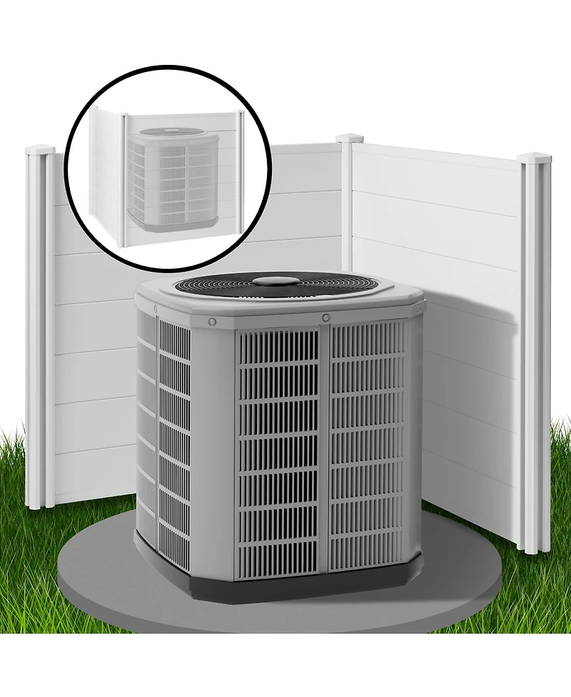 Casafield 42" x 42" Privacy Screen - Outdoor Vinyl Fence Panel Enclosure for Ac / Trash Bins / Pool Equipment - White