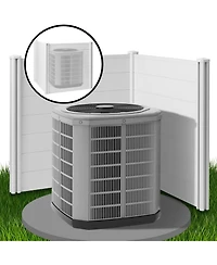 Casafield 42" x 42" Privacy Screen - Outdoor Vinyl Fence Panel Enclosure for Ac / Trash Bins / Pool Equipment - White