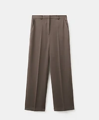 Mango Women's Satin Straight-Fit Pants