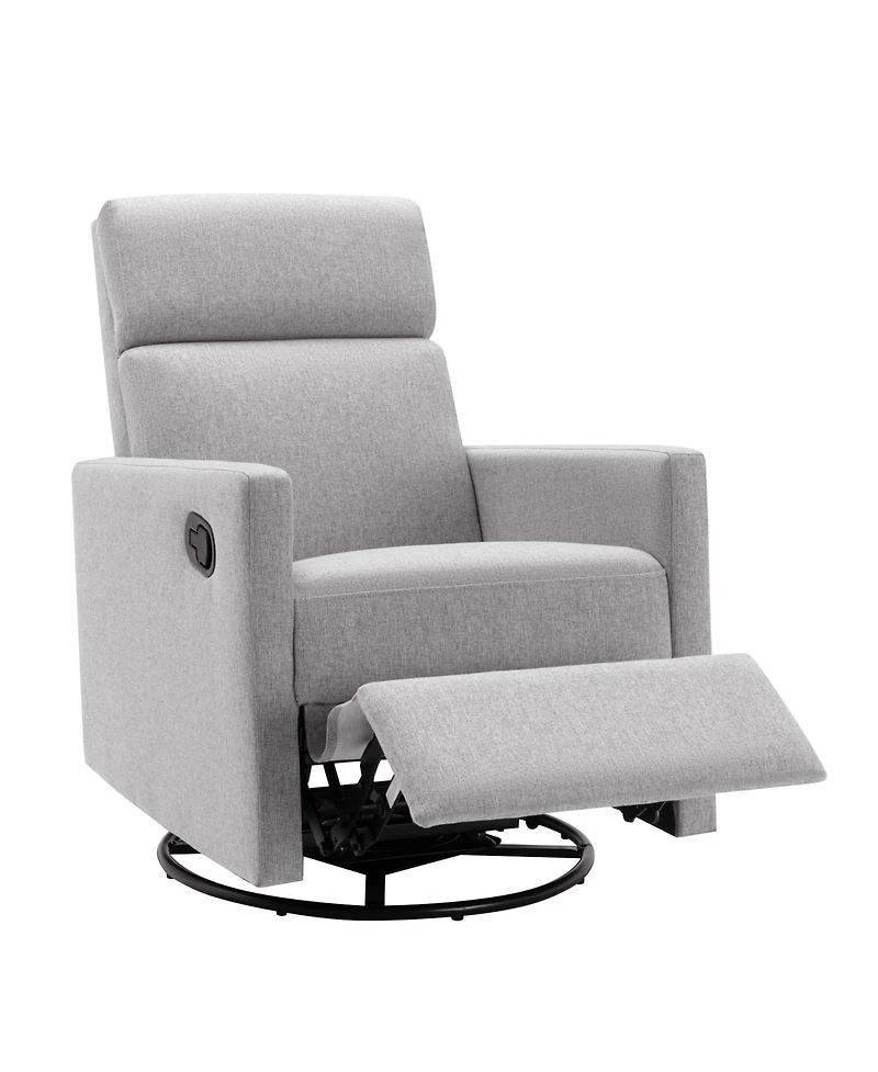 Boyel Living Modern Upholstered Nursery Chair Rocker Plush Seating Glider Swivel Recliner Chair