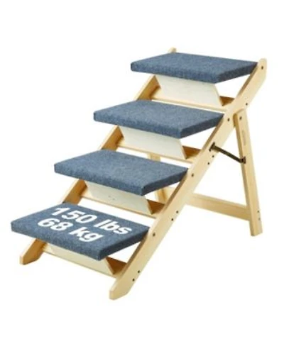 Cozito Convertible 4 Step Wooden Pet Stairs Ramp Holds Up To 150 Lbs.