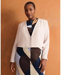 Estelle Plus Size Billie Cropped V-neck Jacket