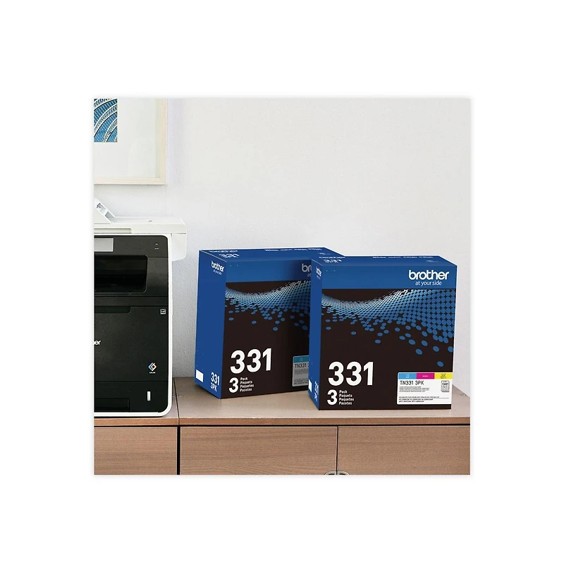 Brother TN3313PK 1,500 Page-Yield Toner - Cyan/Magenta/Yellow (3/Pack)