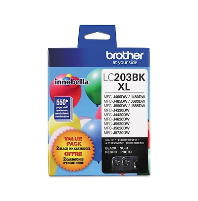 Brother LC2032PKS Innobella 550 Page-Yield High-Yield Ink - Black (2/Pack