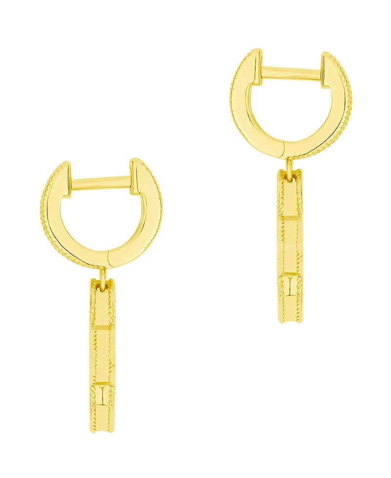 And Now This Crystal Flower Hinged Hoop Earrings