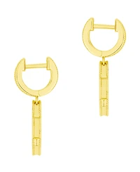 And Now This Crystal Flower Hinged Hoop Earrings