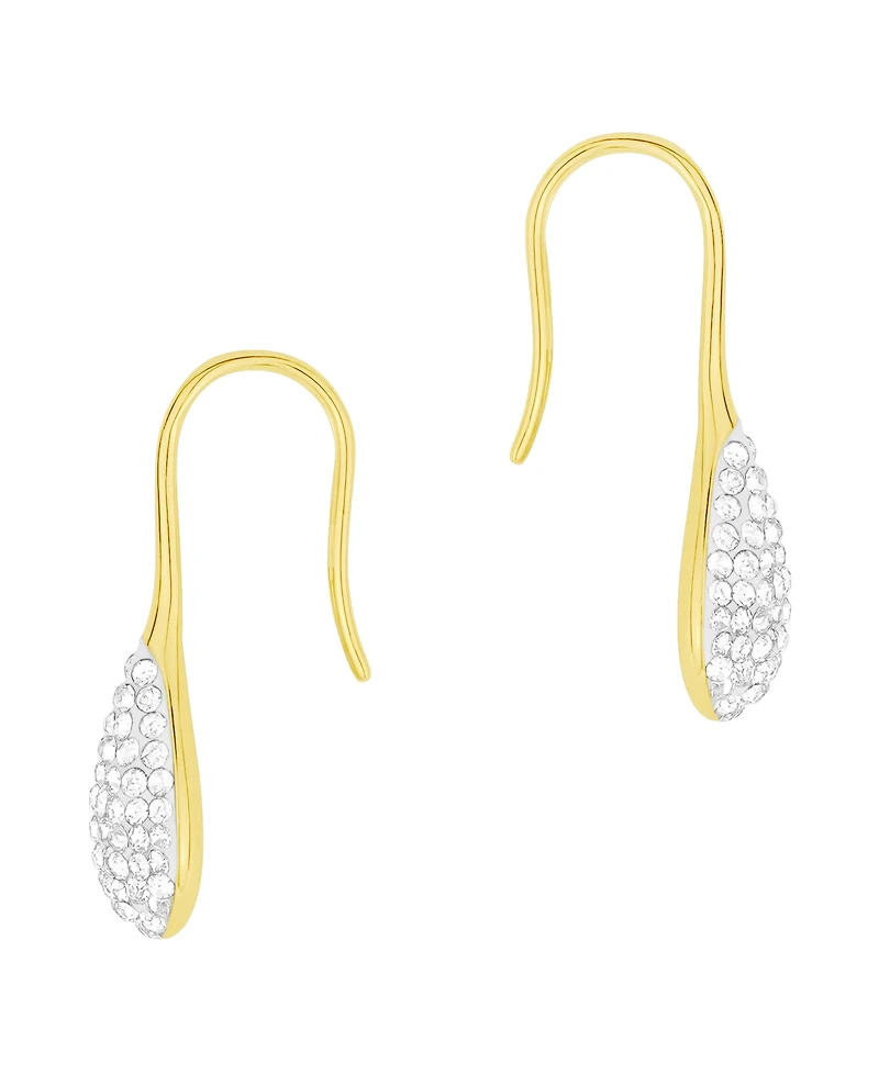 And Now This Crystal Paved Drop Wire Hook Earrings