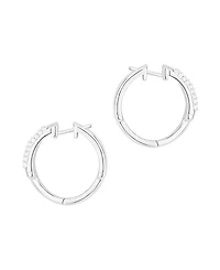 And Now This Crystal Bypass Hinged Hoop Earrings