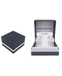 And Now This Crystal Center Graduated Hinged Hoop Earrings