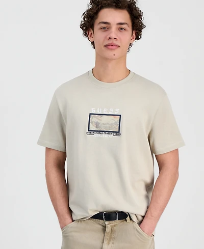 Guess Men's Japanese Landscape Graphic T-Shirt