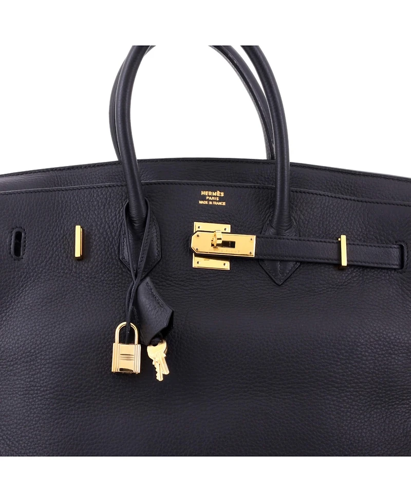 Pre-Owned HERMES Birkin 35 Handbag Black Togo with Gold Hardware