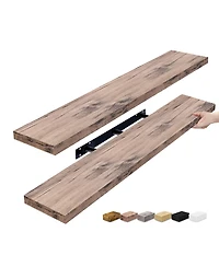 Sorbus 2 Pack 48 Inch Wall Mounted Floating Shelves - for Bedroom, Kitchen, Living Room, Bathroom Shelves, Farmhouse Home Decor