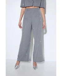 MissPap Women's Premium Embellished Straight Leg Pants