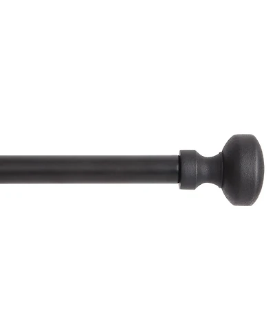 Town & Country Modern Rounded Cap Adjustable Curtain Rod and Finial Set