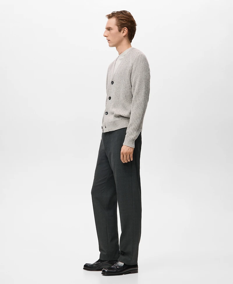 Mango Men's Regular-Fit Pleated Pants