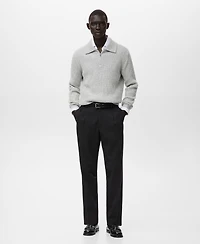 Mango Men's Regular-Fit Pleated Pants