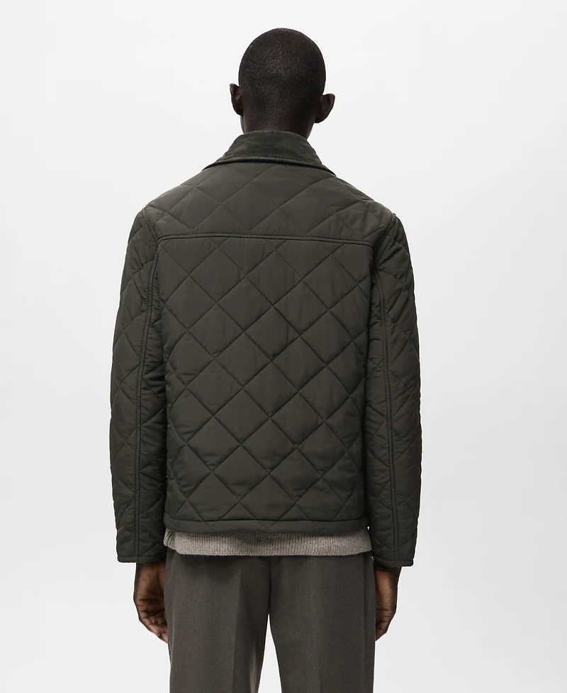 Mango Men's Quilted Water Repellent Jacket