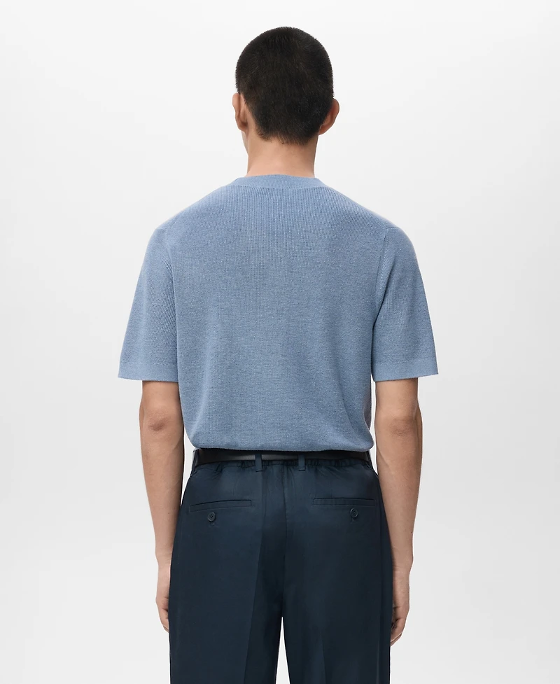 Mango Men's Knit Cotton T-Shirt