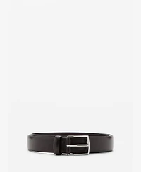 Mango Men's Buckle Leather Belt