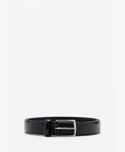Mango Men's Buckle Leather Belt
