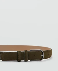 Mango Men's Suede Leather Belt