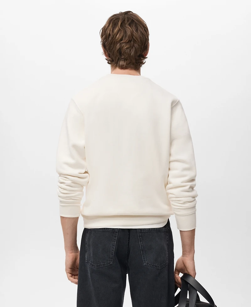 Mango Men's Regular-Fit Cotton Sweatshirt