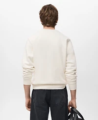 Mango Men's Regular-Fit Cotton Sweatshirt