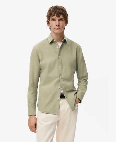 Mango Men's Cotton Oxford Shirt