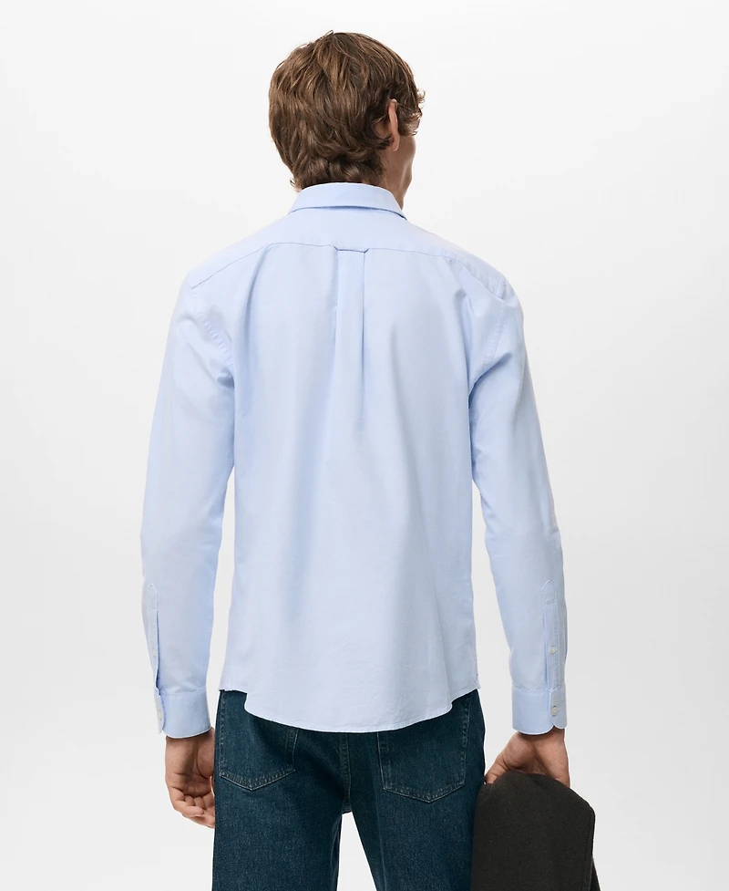 Mango Men's Cotton Oxford Shirt