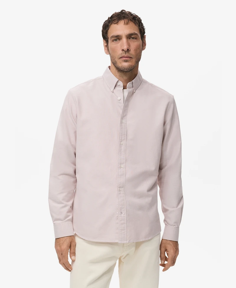 Mango Men's Cotton Oxford Shirt