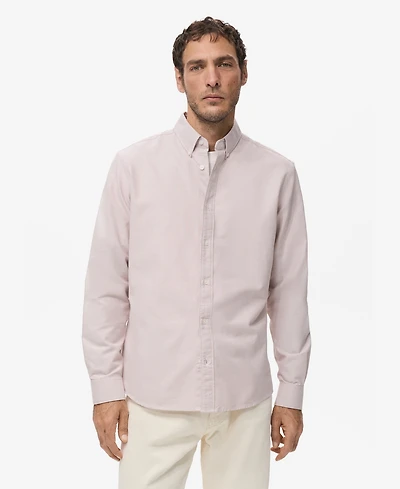 Mango Men's Cotton Oxford Shirt