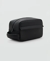 Mango Men's Zipped Pebbled Cosmetic Bag