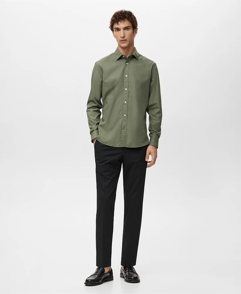 Mango Men's Regular-Fit Cotton Shirt