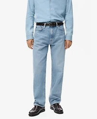 Mango Men's Moby Straight-Fit Light-Wash Jeans