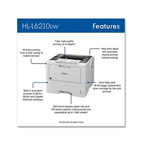 Brother HLL6210DW Business Monochrome Laser Printer