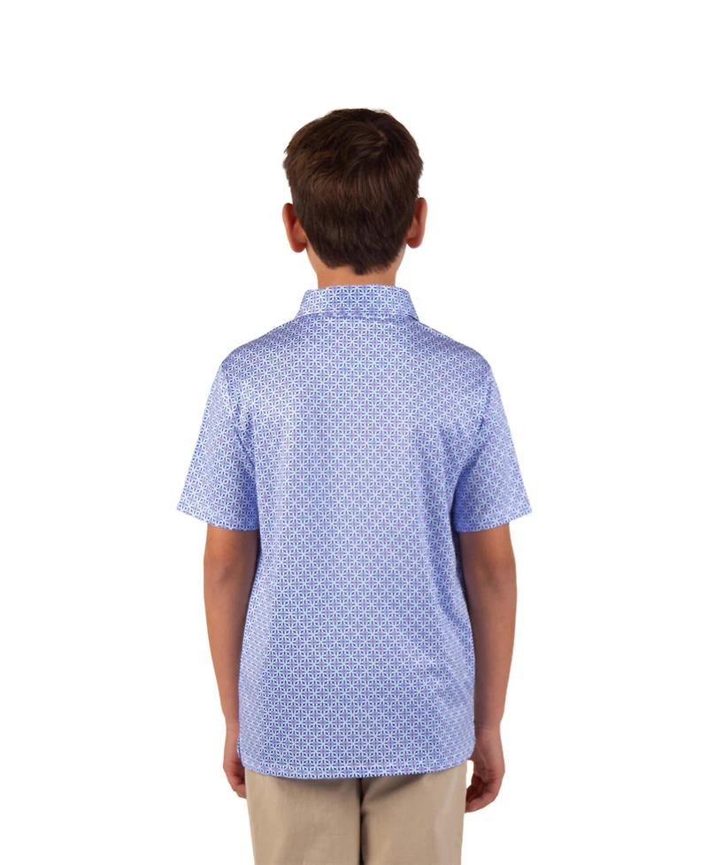 Tailorbyrd Boys Mini Mosaic Performance Polo